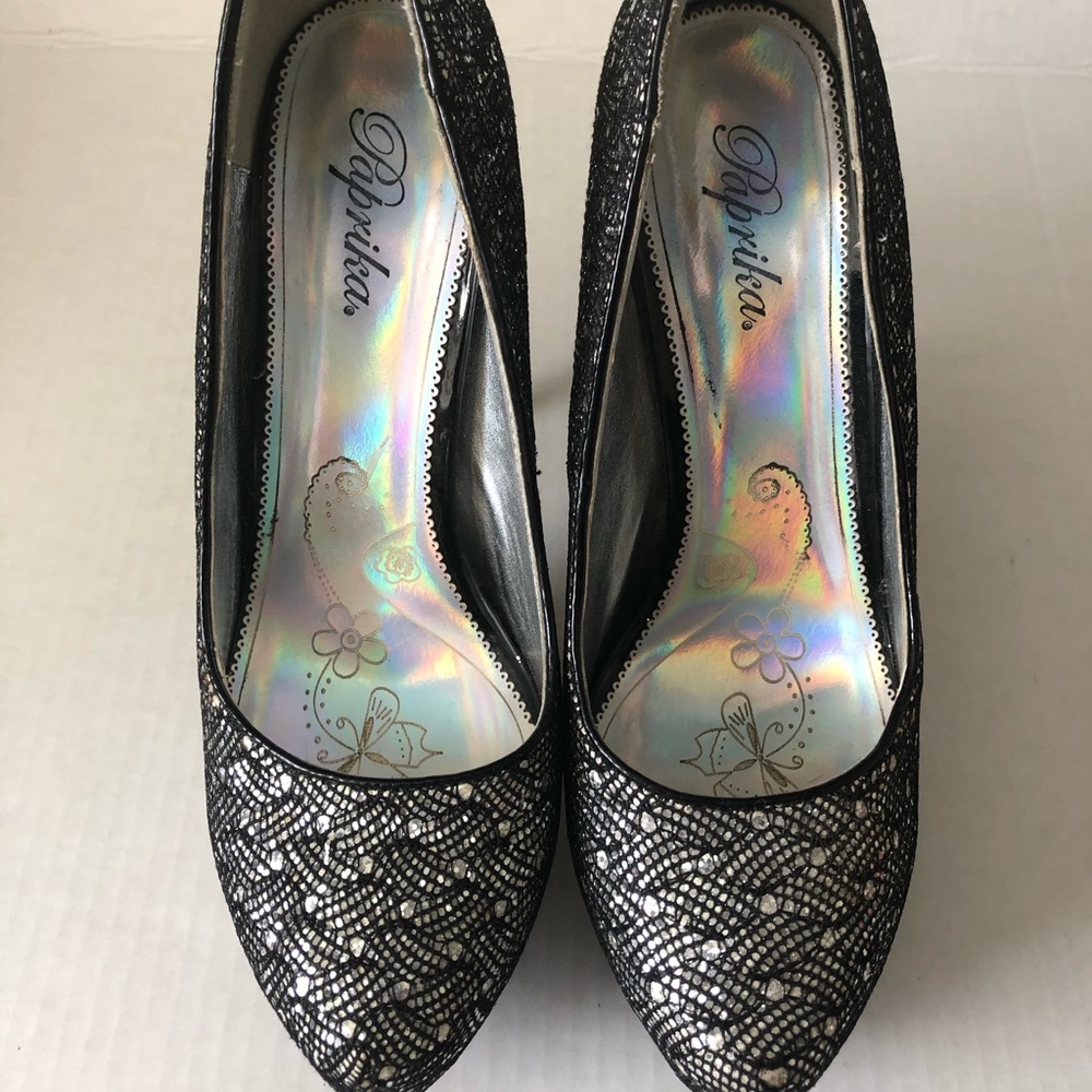 Paprika High Heel Stiletto Shoes Platforms 6" Sz 8